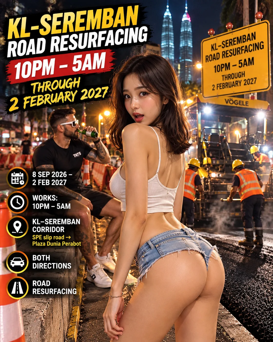 KL–Seremban Road Resurfacing Runs 10pm–5am Through 2 February 2027 editorial image